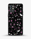 Creslia cartoon cat faces phone case - cartoon cat faces phone case oneplus 9r