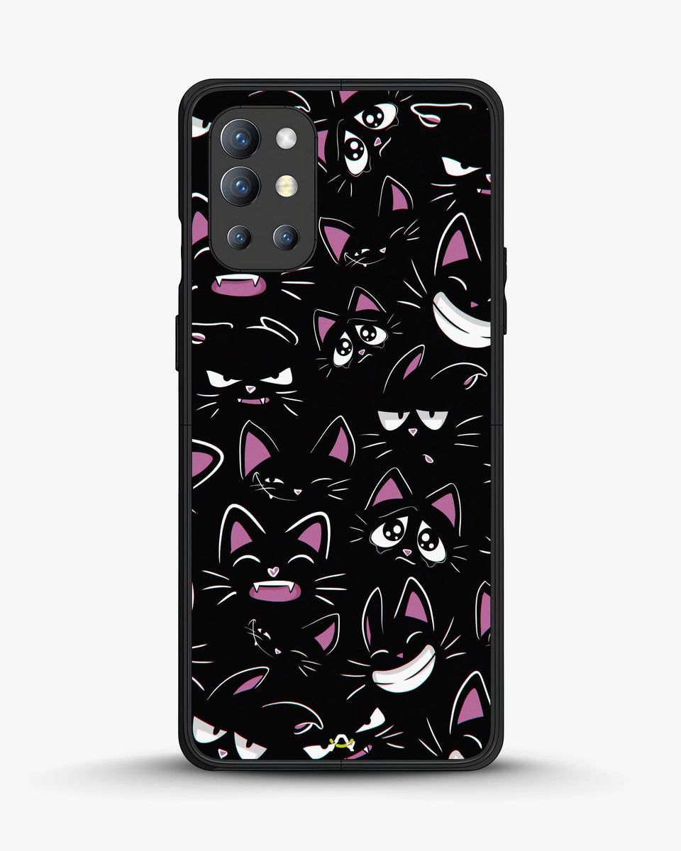 Creslia cartoon cat faces phone case - cartoon cat faces phone case oneplus 9r