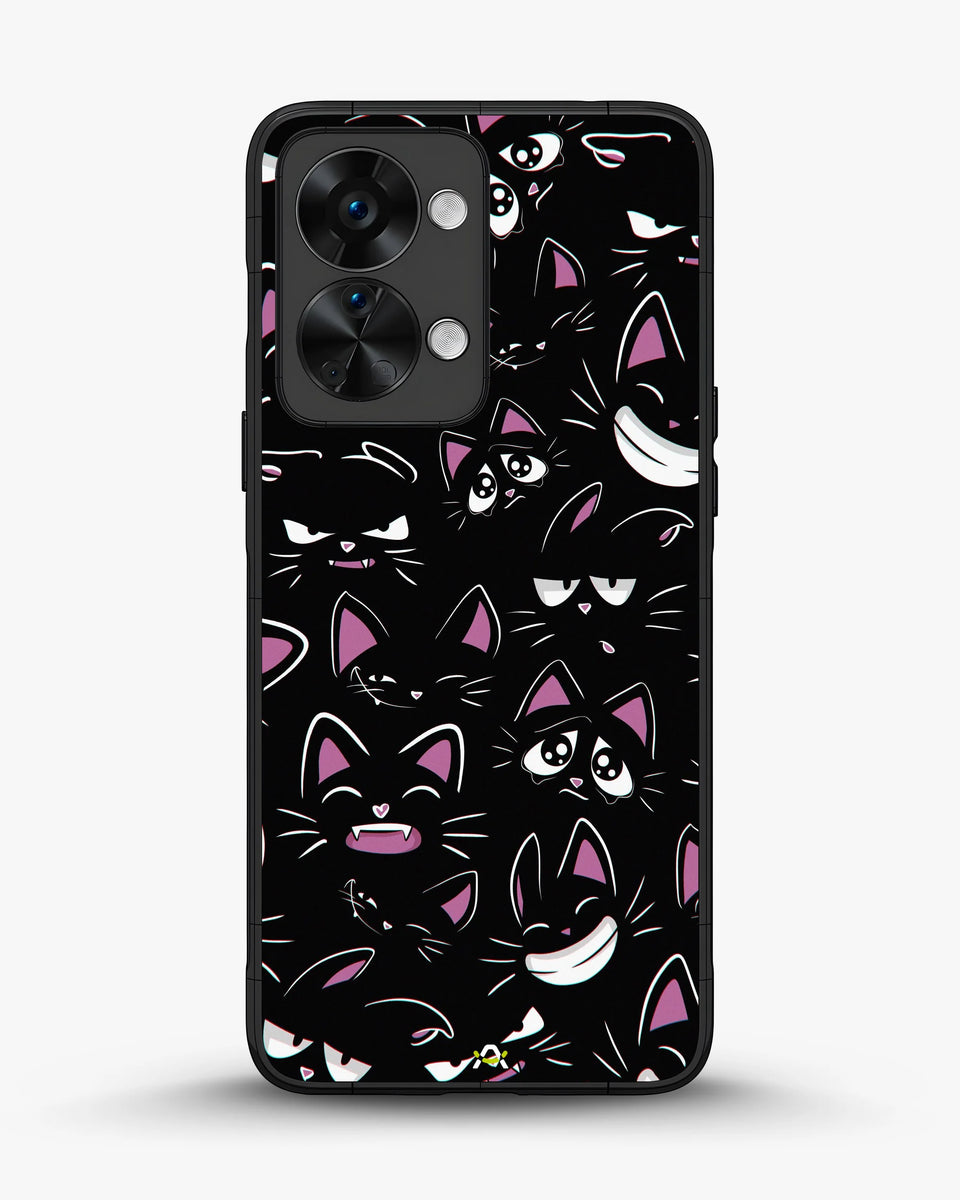 Creslia cartoon cat faces phone case - cartoon cat faces phone case oneplus nord 2t