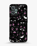 Creslia cartoon cat faces phone case - cartoon cat faces phone case oneplus nord ce2 lite