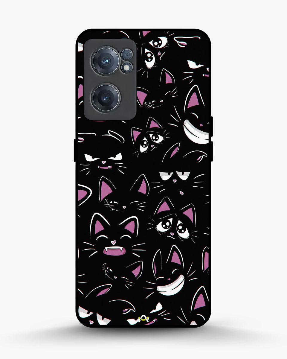 Creslia cartoon cat faces phone case - cartoon cat faces phone case oneplus nord ce2
