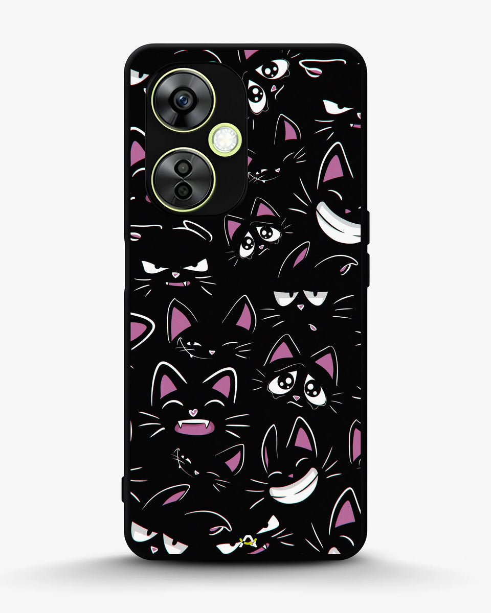 Creslia cartoon cat faces phone case - cartoon cat faces phone case oneplus nord ce3 lite