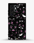 Creslia cartoon cat faces phone case - cartoon cat faces phone case samsung galaxy s22 ultra