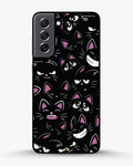 Creslia cartoon cat faces phone case - cartoon cat faces phone case samsung galaxy s22