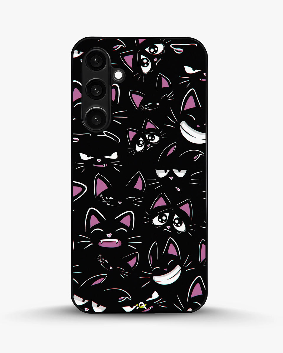 Creslia cartoon cat faces phone case - cartoon cat faces phone case samsung galaxy s23 fe