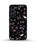 Creslia cartoon cat faces phone case - cartoon cat faces phone case samsung galaxy s23 plus