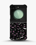 Creslia cartoon cat faces phone case - cartoon cat faces phone case samsung galaxy z flip 5