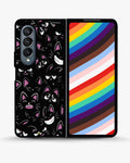 Creslia cartoon cat faces phone case - cartoon cat faces phone case samsung galaxy z fold 4