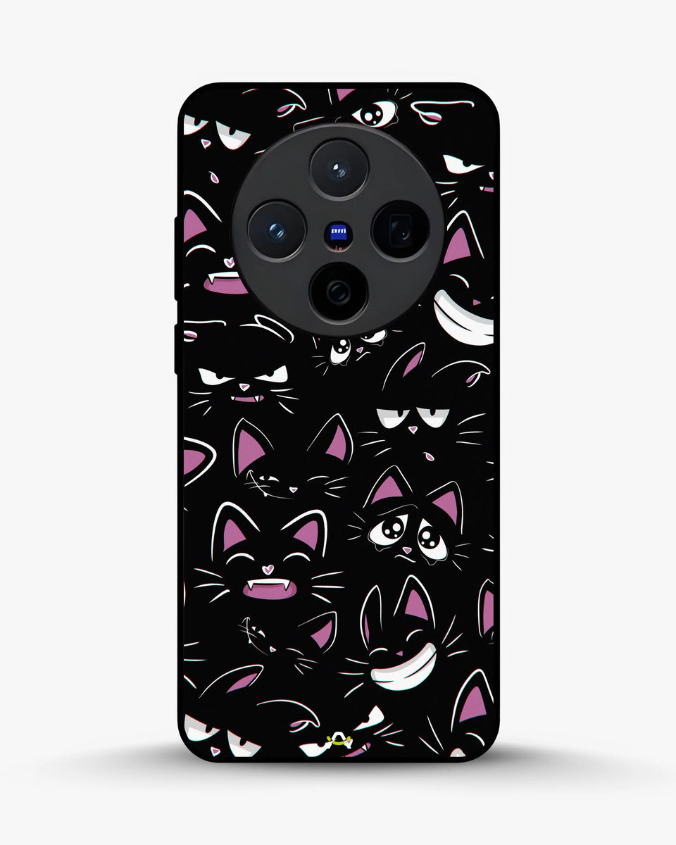 Creslia cartoon cat faces phone case - cartoon cat faces phone case vivo x200