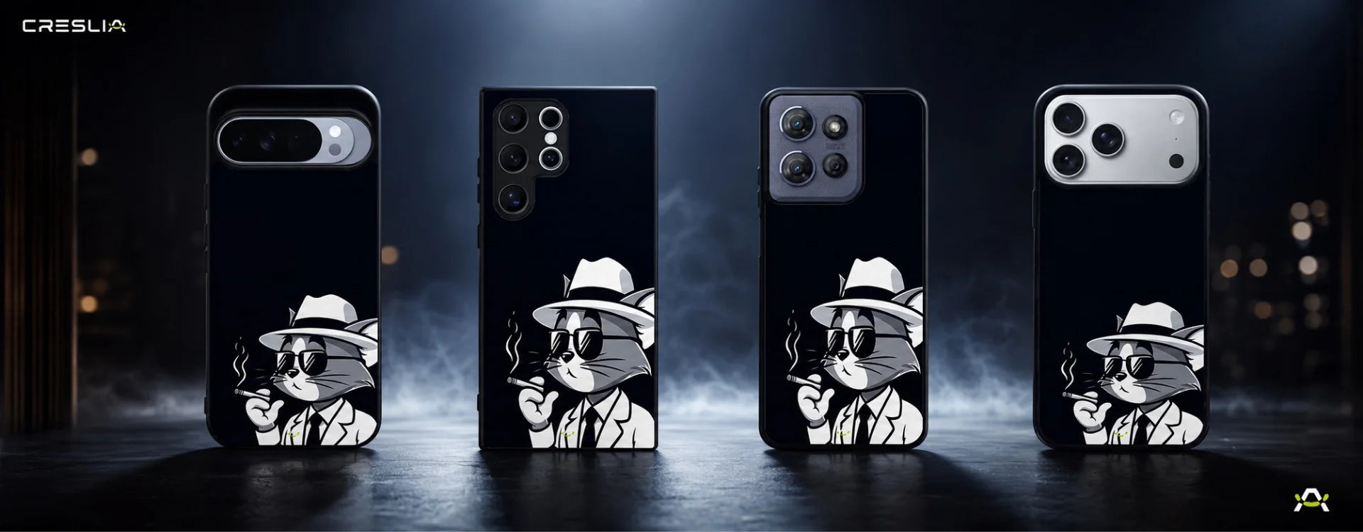 Creslia cat detective phone case - cat detective phone case desktop banner
