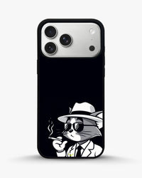 Cat Detective Phone Case - Monochrome Art Print for iPhone, Samsung, Pixel, OnePlus & Vivo