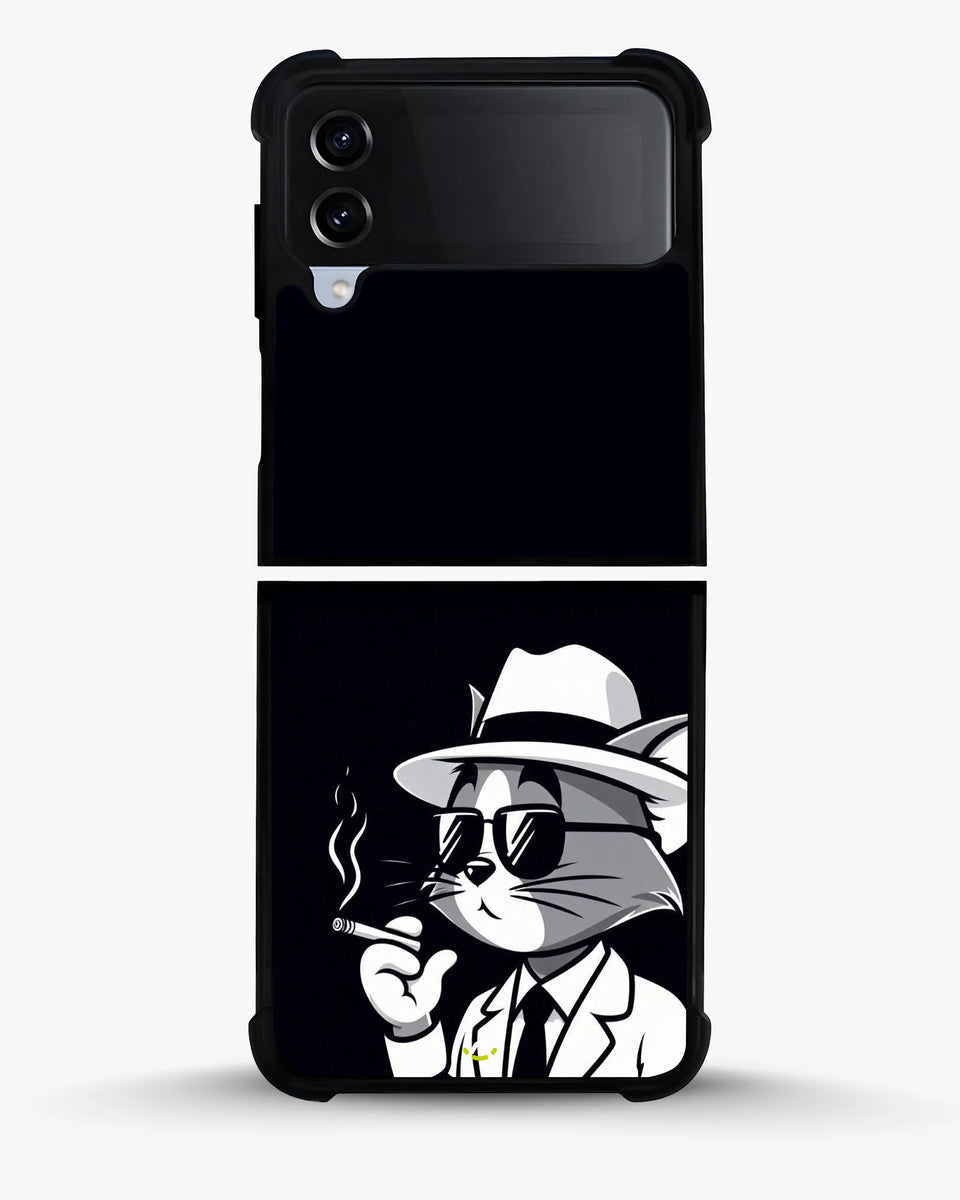 Creslia cat detective phone case - cat detective phone case samsung galaxy z flip 4