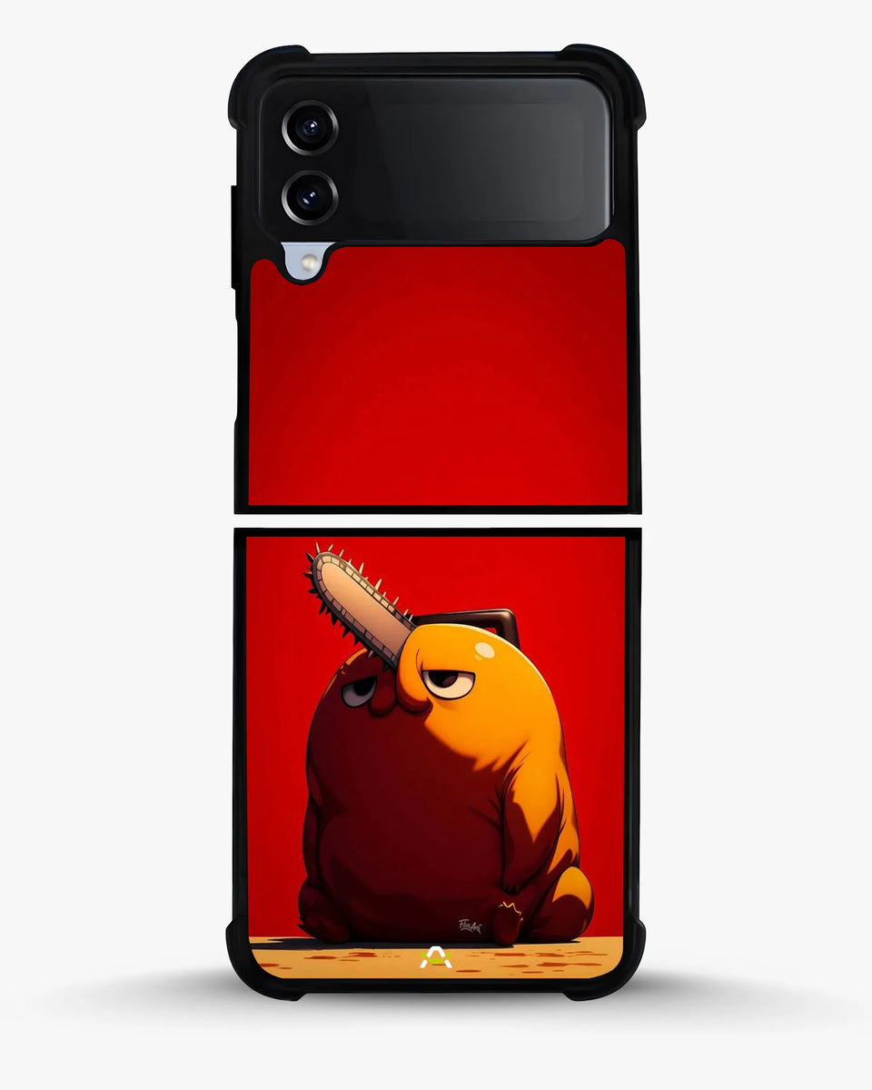 Creslia chainsaw devil anime phone case - chainsaw devil anime phone case samsung galaxy z flip 4