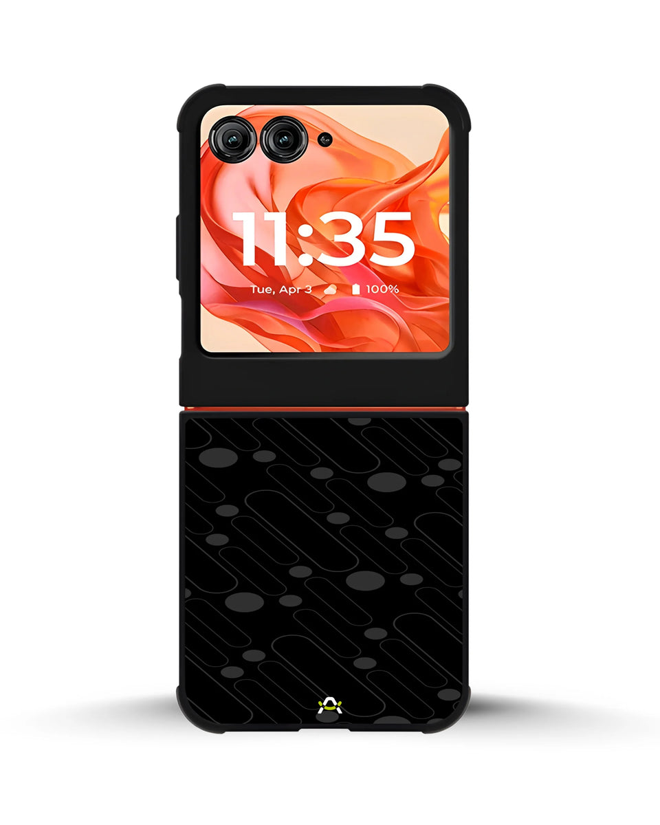 Creslia charcoal geometric lines case - charcoal geometric lines case motorola razr ultra 2025