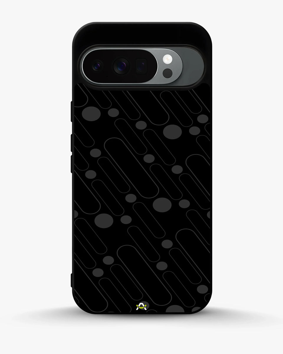 Charcoal Geometric Lines phone case on Google Pixel 10 Pro - abstract pattern designer cover by Creslia