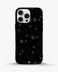 Charcoal Geometric Lines phone case on iPhone 13 Pro - abstract pattern designer cover by Creslia