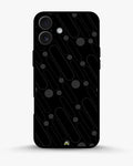 Charcoal Geometric Lines phone case on iPhone 17 - abstract pattern designer cover by Creslia