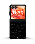 Charcoal Geometric Lines phone case on Motorola Razr Plus 2025 - abstract pattern designer cover by Creslia
