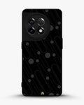 Charcoal Geometric Lines phone case on OnePlus 11R - abstract pattern designer cover by Creslia