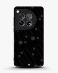 Charcoal Geometric Lines phone case on OnePlus 12R - abstract pattern designer cover by Creslia