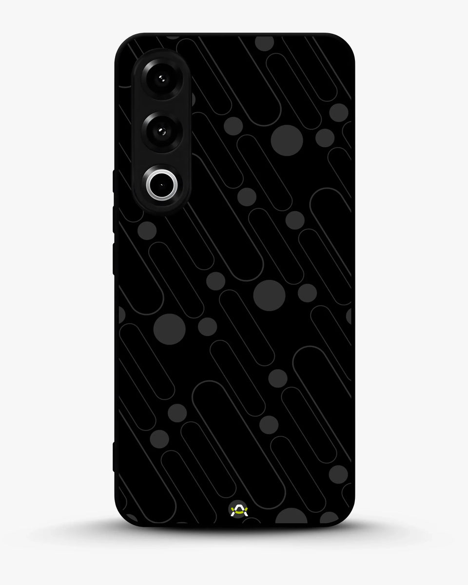 Charcoal Geometric Lines phone case on OnePlus Nord Ce4 - abstract pattern designer cover by Creslia