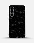 Charcoal Geometric Lines phone case on Samsung Glaxy S25 - abstract pattern designer cover by Creslia