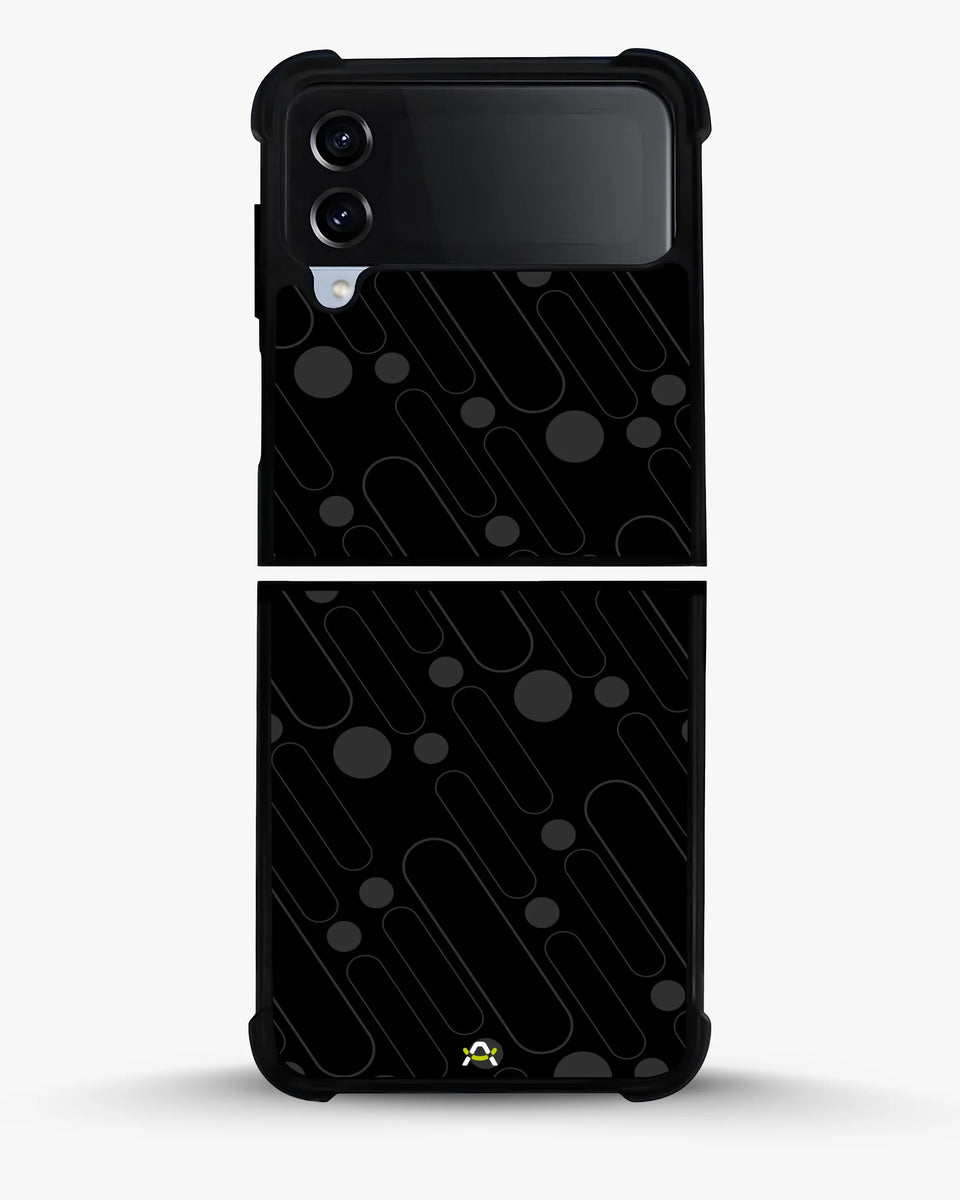 Creslia charcoal geometric lines case - charcoal geometric lines case samsung galaxy z flip 4