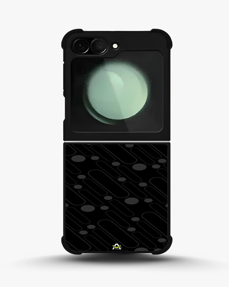 Creslia charcoal geometric lines case - charcoal geometric lines case samsung galaxy z flip 5