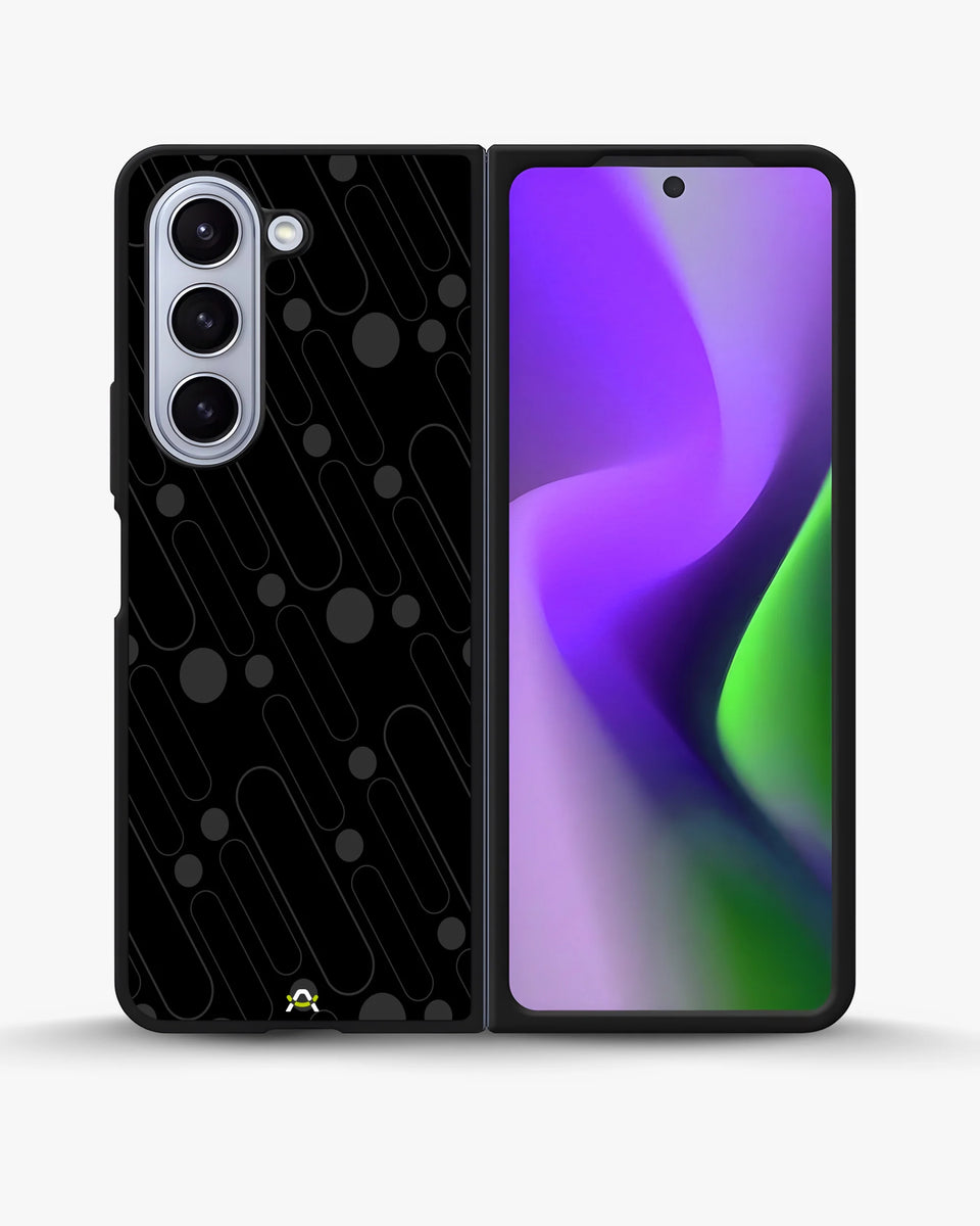 Creslia charcoal geometric lines case - charcoal geometric lines case samsung galaxy z fold 5