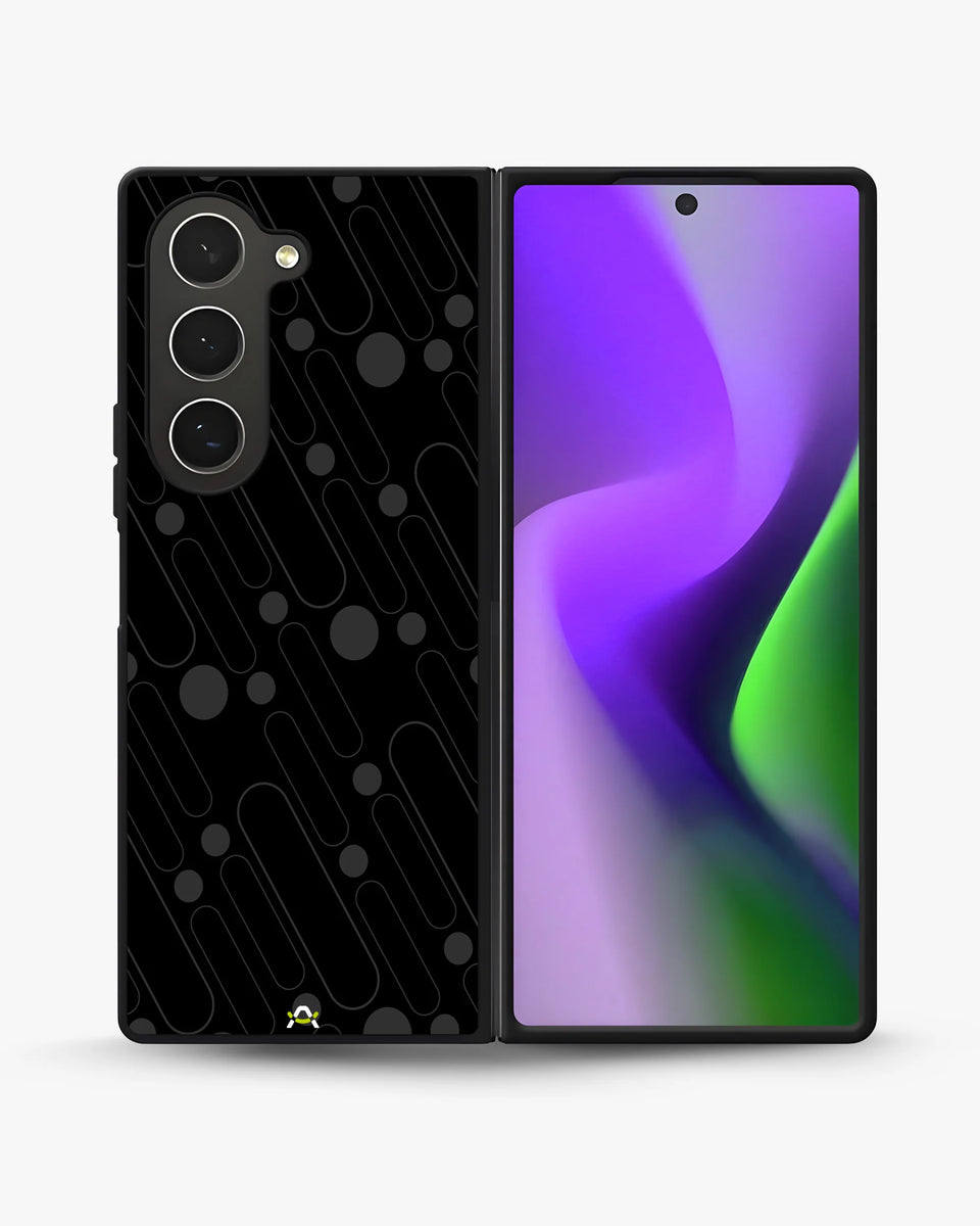 Creslia charcoal geometric lines case - charcoal geometric lines case samsung galaxy z fold 6