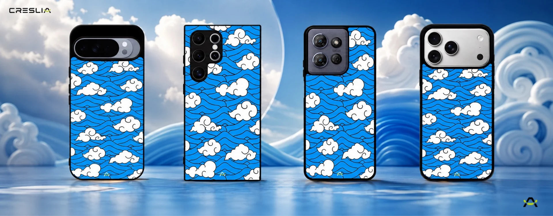 Creslia cloud pattern phone case - cloud pattern phone case desktop banner