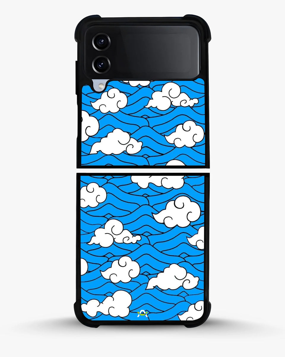 Creslia cloud pattern phone case - cloud pattern phone case samsung galaxy z flip 4