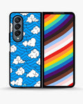 Creslia cloud pattern phone case - cloud pattern phone case samsung galaxy z fold 4
