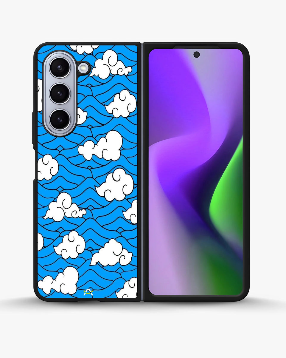 Creslia cloud pattern phone case - cloud pattern phone case samsung galaxy z fold 5