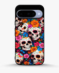 Creslia color skull floral phone case - color skull floral phone case google pixel 10