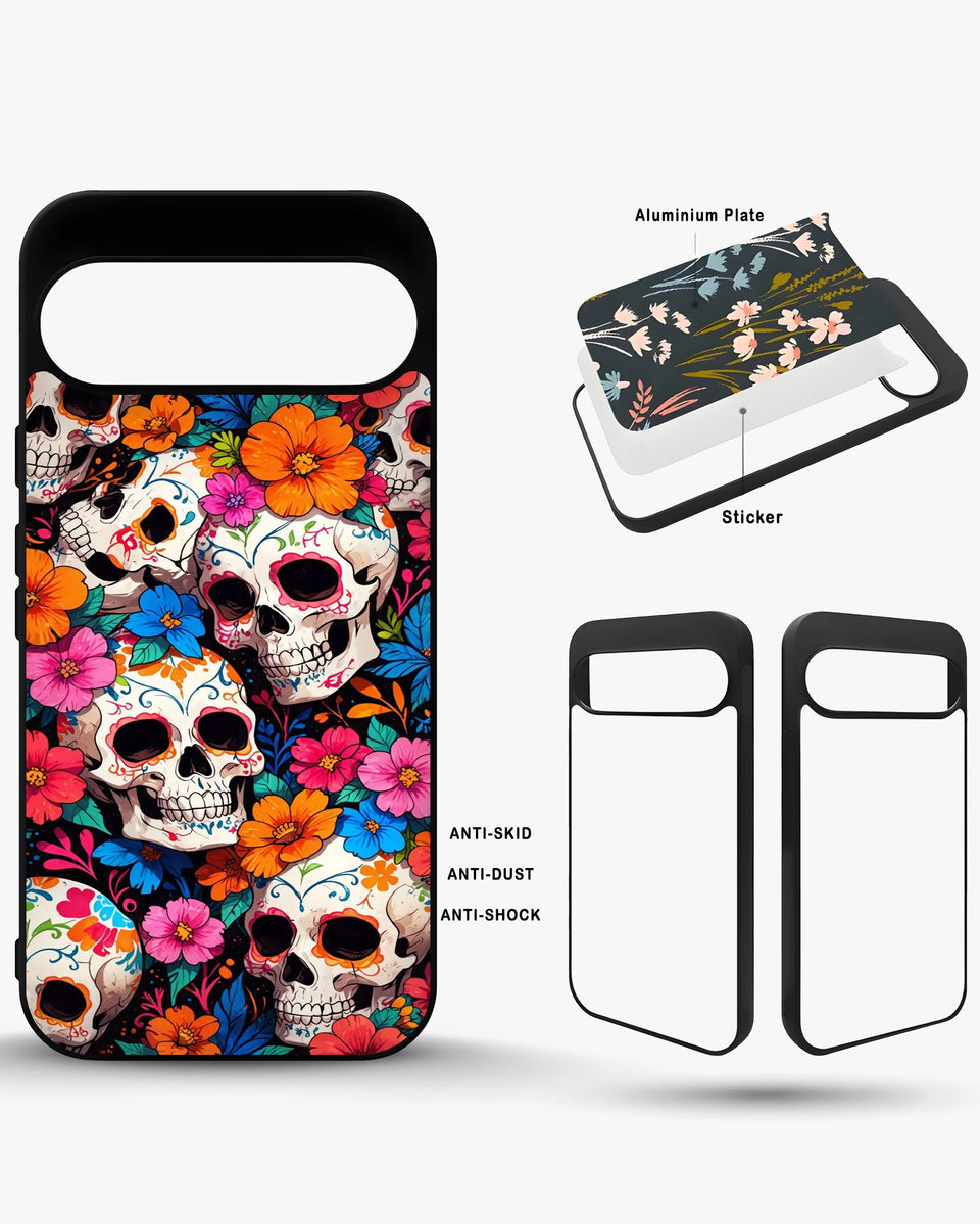Creslia color skull floral phone case general construction specs - color skull floral phone case google pixel general specs 1