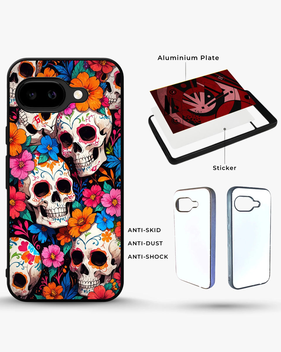Creslia color skull floral phone case general construction specs - color skull floral phone case google pixel general specs