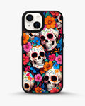 Creslia color skull floral phone case - color skull floral phone case iphone 13
