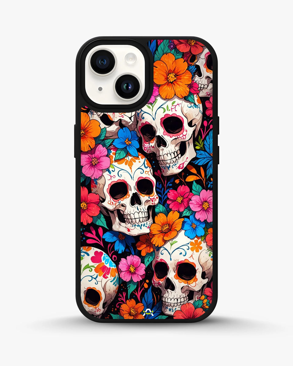 Creslia color skull floral phone case - color skull floral phone case iphone 13