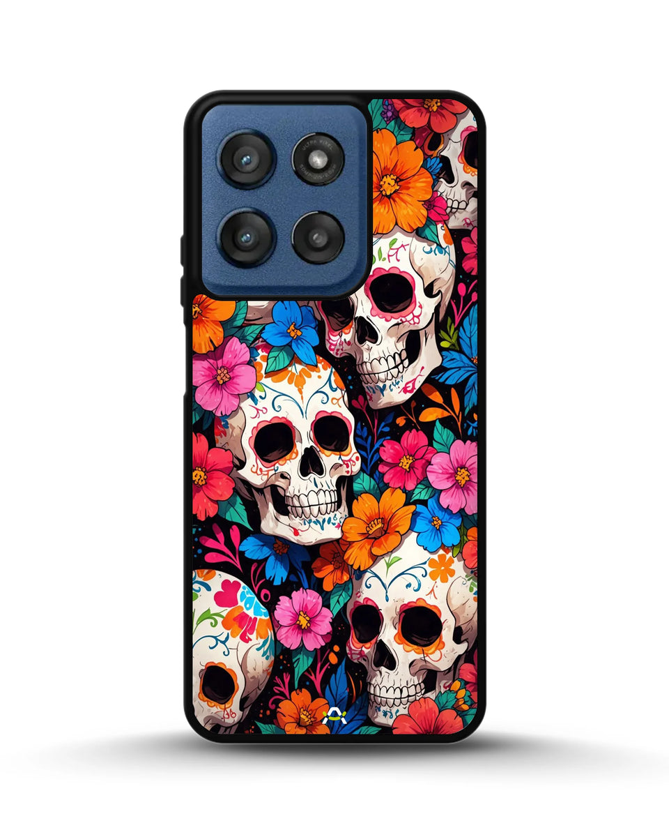 Creslia color skull floral phone case - color skull floral phone case moto g stylus 5g 2024