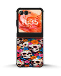Creslia color skull floral phone case - color skull floral phone case motorola razr 2025