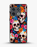 Creslia color skull floral phone case - color skull floral phone case oneplus 10 pro