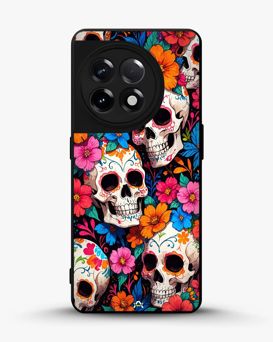 Creslia color skull floral phone case - color skull floral phone case oneplus 11r