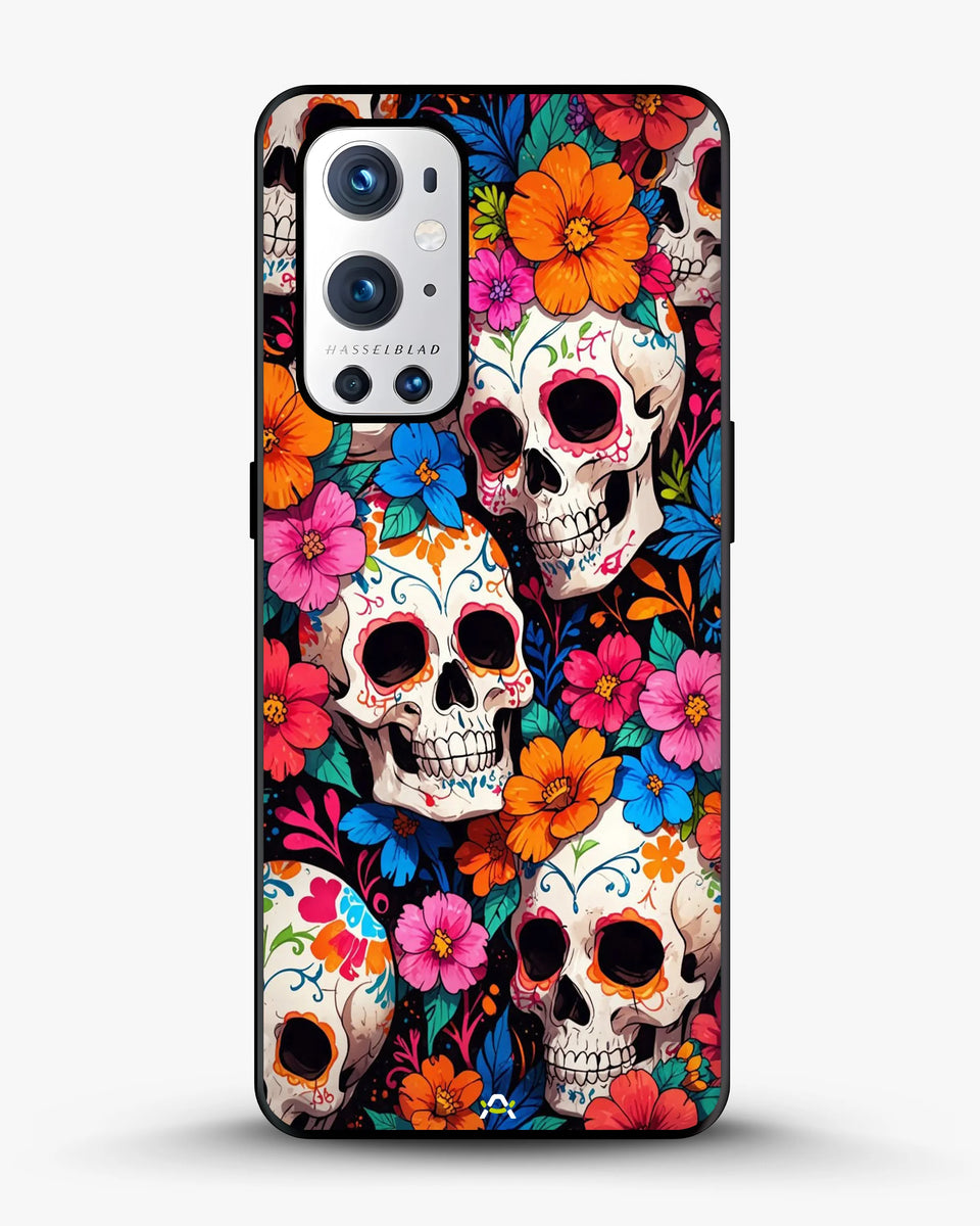 Creslia color skull floral phone case - color skull floral phone case oneplus 9 pro