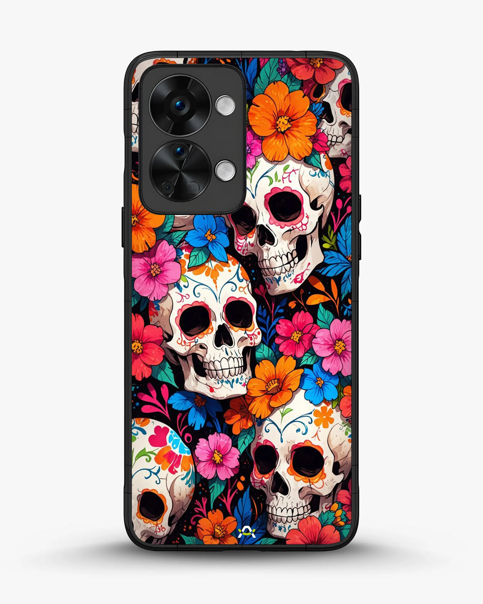 Creslia color skull floral phone case - color skull floral phone case oneplus nord 2t