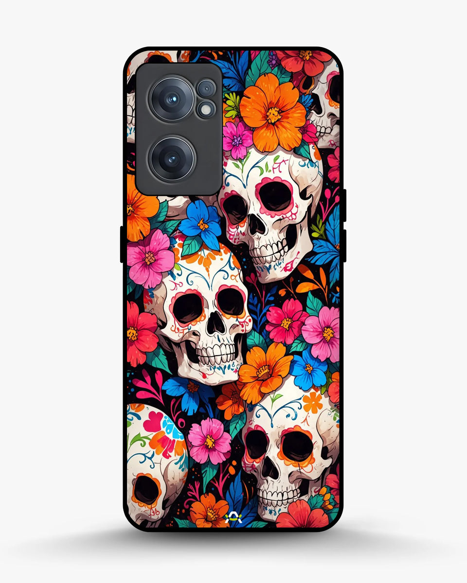Creslia color skull floral phone case - color skull floral phone case oneplus nord ce2