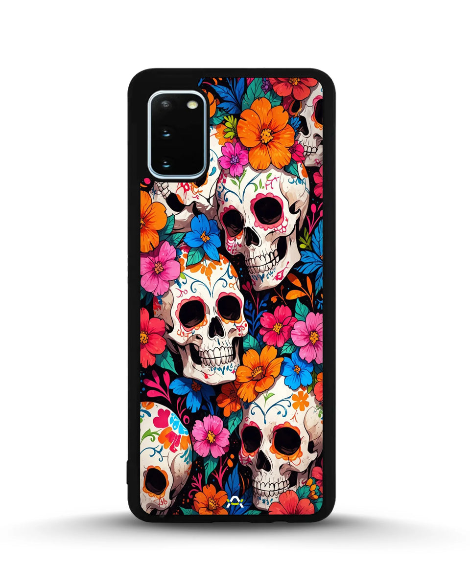 Creslia color skull floral phone case - color skull floral phone case samsung galaxy s20 fe