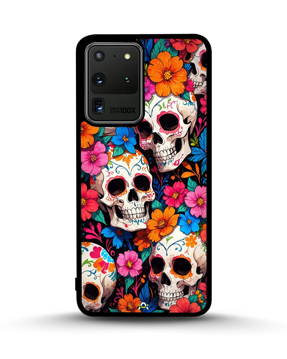 Creslia color skull floral phone case - color skull floral phone case samsung galaxy s20 ultra
