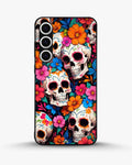 Creslia color skull floral phone case - color skull floral phone case samsung galaxy s24 plus