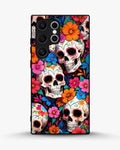 Creslia color skull floral phone case - color skull floral phone case samsung galaxy s24 ultra